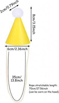 10pcs Colorful Mini Party Hats - Multicolor - image 2