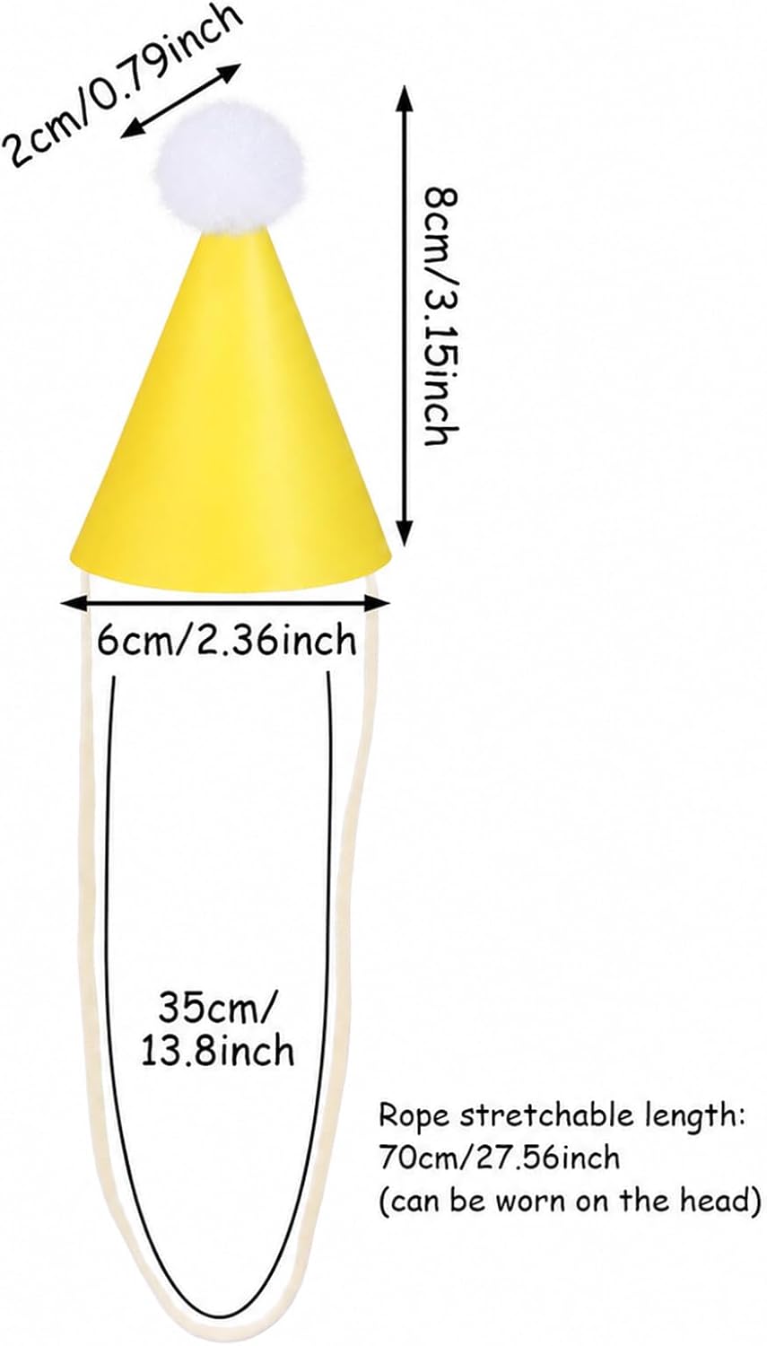 10pcs Colorful Mini Party Hats - Multicolor - image 2