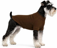 Lovelonglong ribbed knit cotton dog t-shirt in coffee