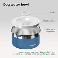 Gardner Pet Dog Bowls 1 Gallon Stainless Steel Dog Water Bowl – Essentials for Dogs - Blue / Large (3.85L) - image 4