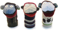 Cate and Levi reclaimed wool hand puppet, handmade dog in mixed colors, 12 inches - view 22