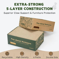 ARGOPET Cat Cardboard House with 2 PCS Scratching Pads – Essentials for Cats - Deluxe: 2 Nested Boxes, 6 Pads - image 2