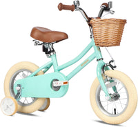 Petimini 12 14 16 18 20 Inch Kids Toddler Bike for Boys Girls – Fun for Kids & Family - Mint Green / 12 Inch