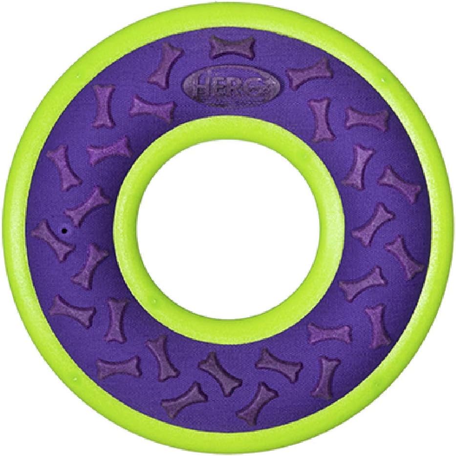 Hero Outer Armor, Fetch Ring Dog Toy, Floats & Squeaks, Blue – Essentials for Dogs - Ring - Purple
