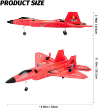RC Plane, F22 RC Airplane Fighter Ready to Fly - Red F-22 Raptor - image 2
