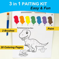 ALNETI Paint with Water Coloring Books for Toddlers - DINOSAURS / Art Paper - image 2