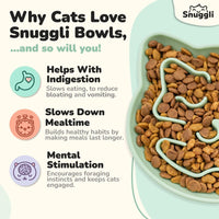 Slow Feeder Cat Bowl, Cat Puzzle Feeder for Slow Eating - Matcha - image 3