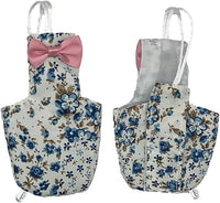 2 PCS Bird Diapers Pink&Blue Pattern Washable Reusable Parrots Nappy for Budgie Parakeet Cockatiel