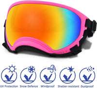 Medium Dog Sunglasses with Adjustable Strap UV Protection - Medium size-Pink frame colored lenses - image 2