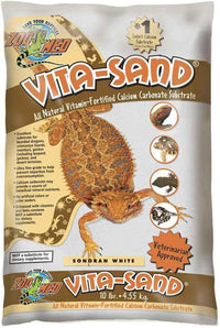 Zoo Med Vita-Sand in Sonoran White – Daily Care for Reptiles And Amphibians - 10 Pound (Pack of 1)