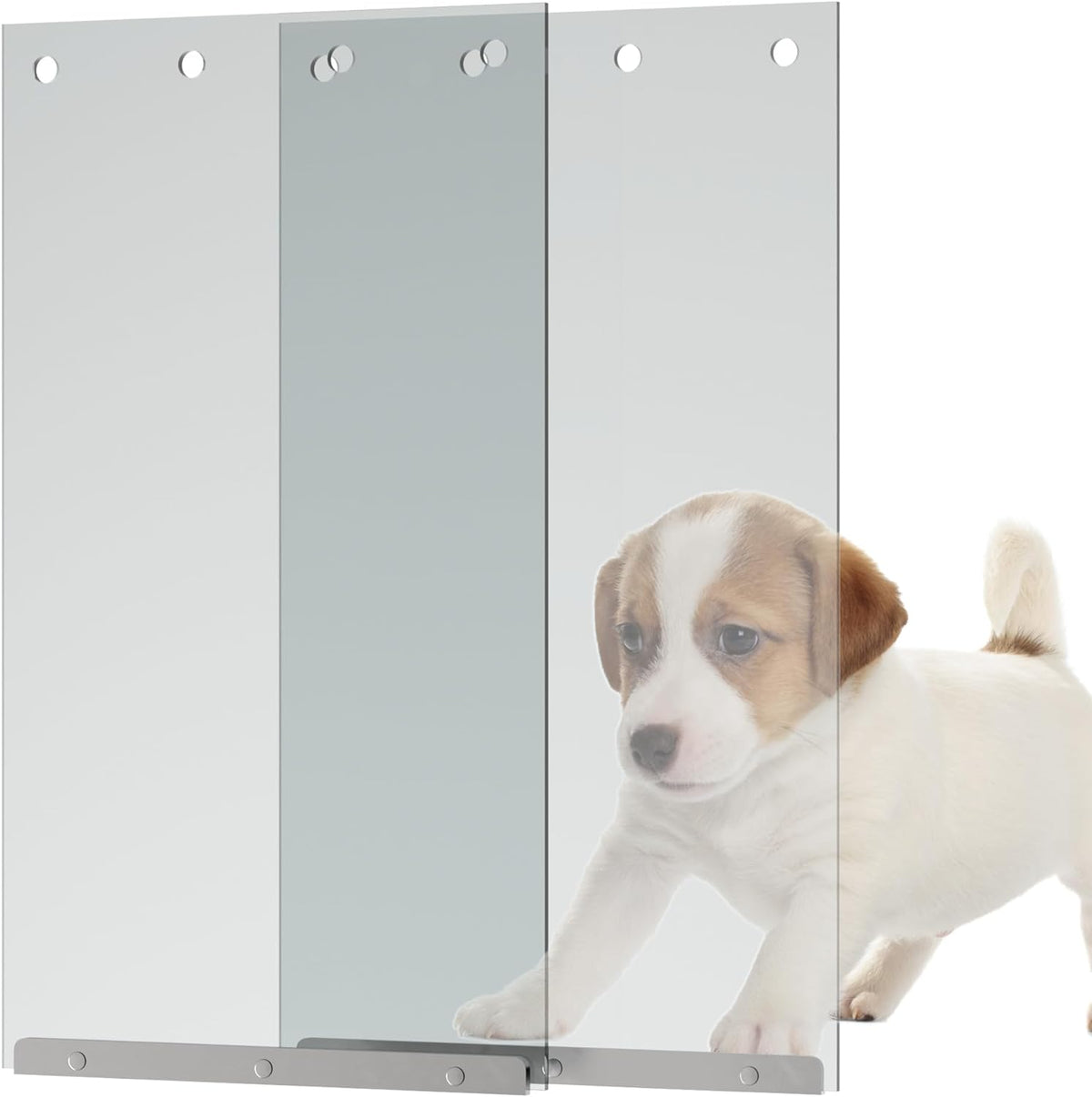 2-Pack Extra Large Transparent Dog Door Replacement Flaps Size 9 3/4" - 9.75"x 17"