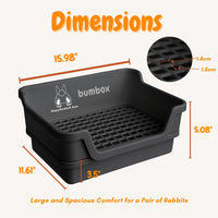 HoppScotch.bun Bumbox Large Rabbit Litter Box - Black / Large - image 2
