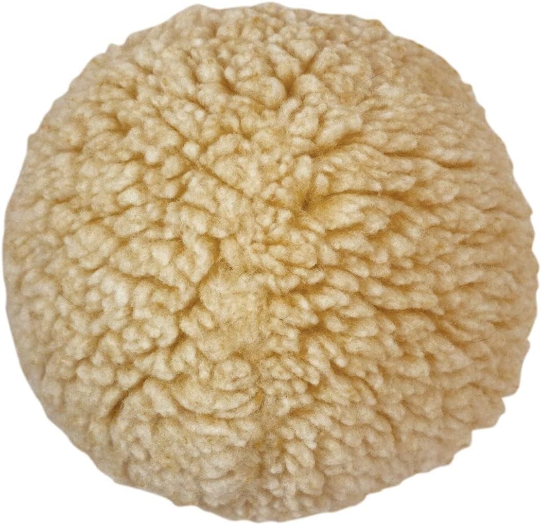 HuggleHounds Plush Ball Dog Toy, Dog Fuzzy Ball Toy - Large / Natural Ball