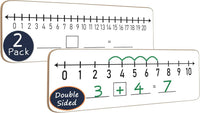 SCRIBBLEDO Dry Erase Number Line Board 12x4 Double Sided 10 Set - 2 Boards