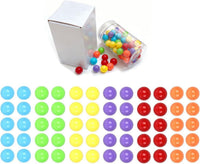 Witlans 60 Chinese checker marbles in six solid colors, 14mm acrylic, in a plastic jar - view 2