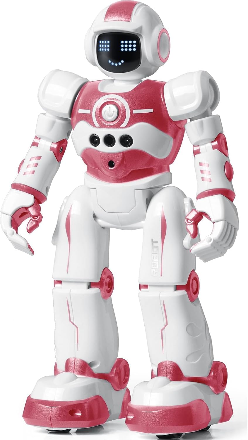 Robot Toys for Kids, Rechargeable Remote & Gesture Control Robots – Fun for Kids & Family - Pink
