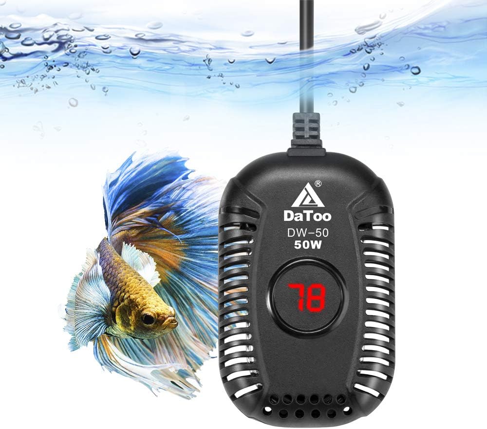 DaToo Small Aquarium Heater 50W Mini Fish Tank Heater 50 Watt - 50W