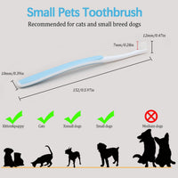 JGocot micro head dog toothbrush with nano bristles for small dogs and cats - view 2