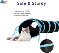 GONPETGP Cat Tunnels for Indoor Cats with Cube Tent Toys Combo - A-Black - image 4