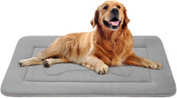 Large Dog Bed Soft Dog Crate Pad Mat 42 in Non-Slip Bottom Washable - 42.0"L x 28.0"W x 1.2"Th / Clay Gray