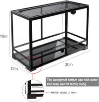 REPTI ZOO Tempered Glass Reptile Terrarium 30 Gallon - image 3