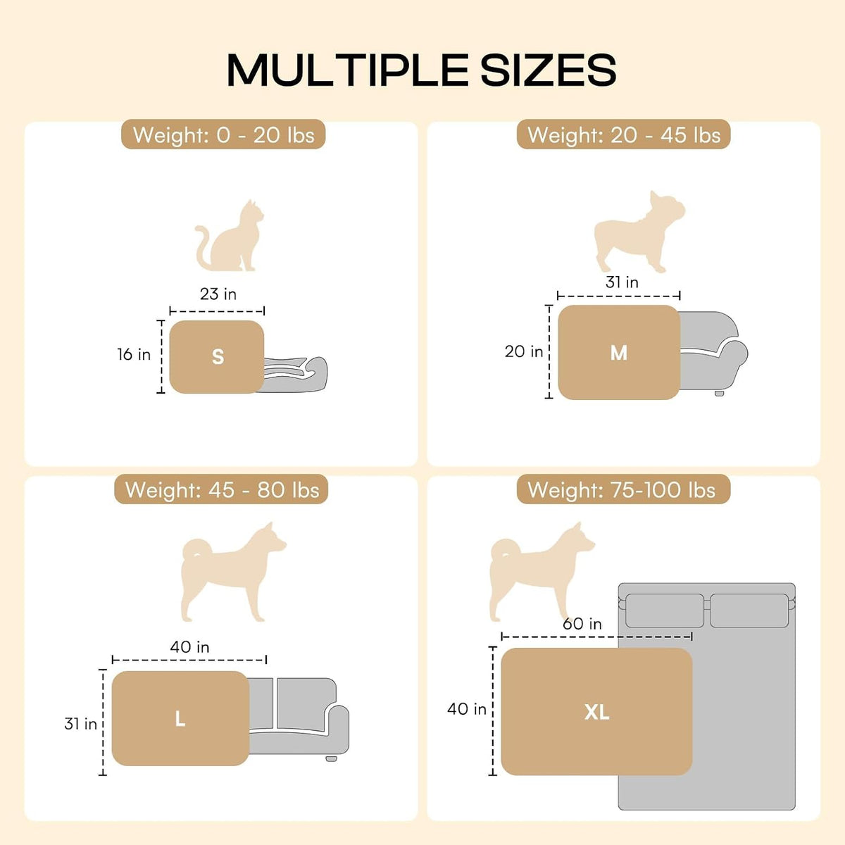 LINENLUX Dog Blankets 3-Pack - Bones and Claws-3pcs / 40x31 inch - image 2