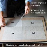 Puzzle Glue Sheets Clear Extra Large Puzzle Saver Peel and Stick - 4 Sheets - image 2