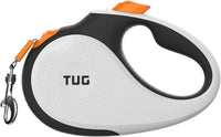 TUG Original Retractable Dog Leash - White/Orange / Medium
