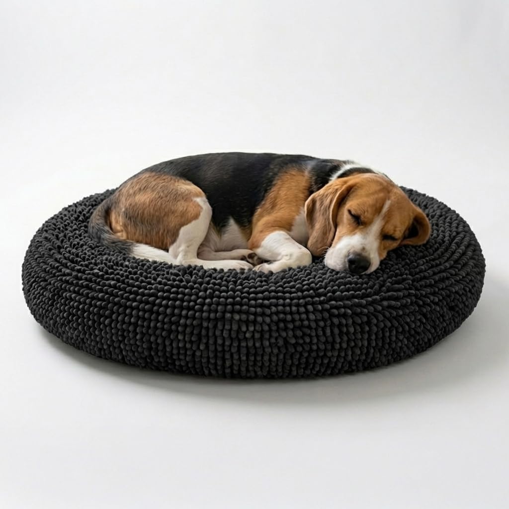 Muddy Mat Cloud K-9 Dog Beds for Small Dogs & Cats - Medium (35''X35'') / Black