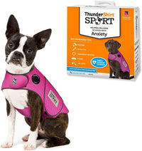 ThunderShirt for Dogs Calming Anxiety Vest, Platinum Sport - X-Small / Fuchsia
