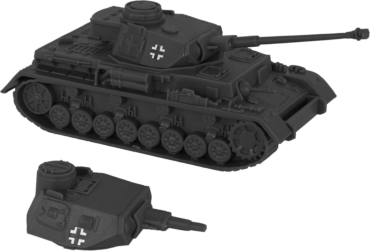 BMC Classic Toy Soldiers WW2 German Panzer IV tank in charcoal gray plastic - view 3