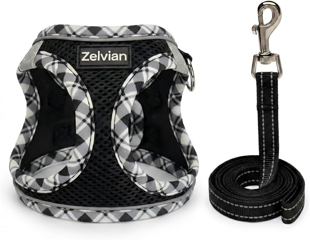 Escape Proof Cat Harness and Leash, Adjustable Vest - Black / S - image 2