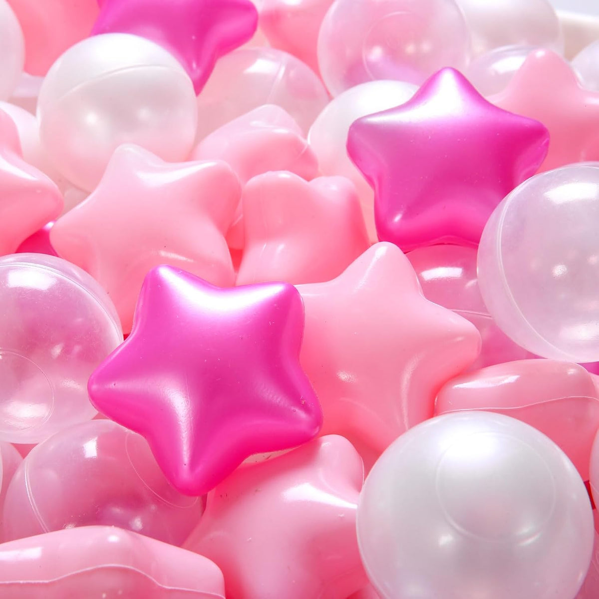 Star Ball Pit Balls for Toddlers, Ball Pool Play Tent - Pearl Purple Pink / 100 - image 3