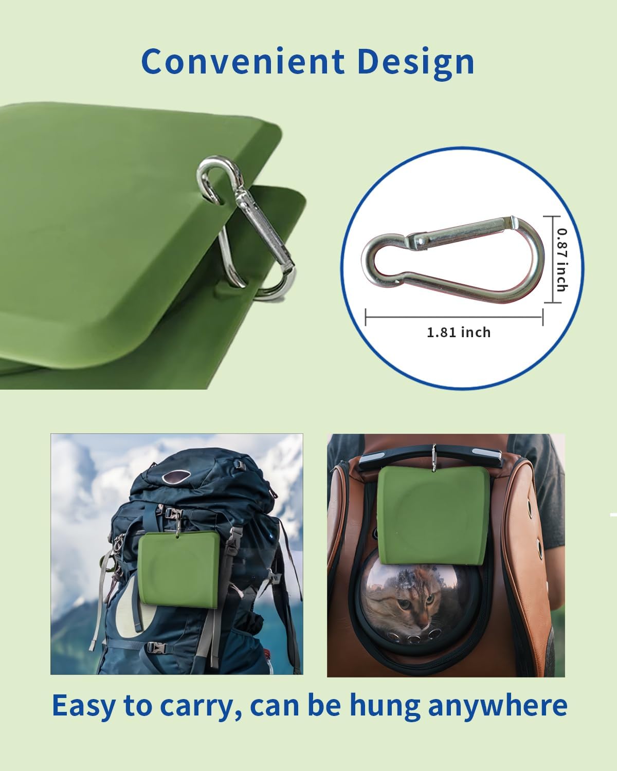 Collapsible Portable 2-in-1 Dog Bowl - Green - image 3