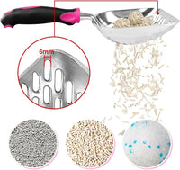 Cat Litter Scoop-Metal Litter Scooper-Kitty Metal Scooper-Long Handle – Daily Care for Cats - L / Rose Red - image 3