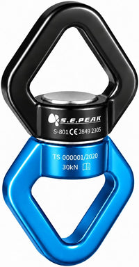S.E.PEAK black anodized aluminum 35kN swing swivel with 360 degree rotation - view 3