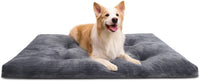 KSIIA Washable Dog Crate Bed Kennel Mat for Large Dogs - Gray / 41.0"L x 27.0"W x 3.5"Th