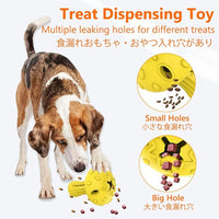 SCHITEC Dog Chew Toy for Large & Medium Dogs, Rubber Treat Dispensing Toy for Aggressive Chewers, Interactive Slow Feeder Tough Puzzle Toys Teeth Cleaning