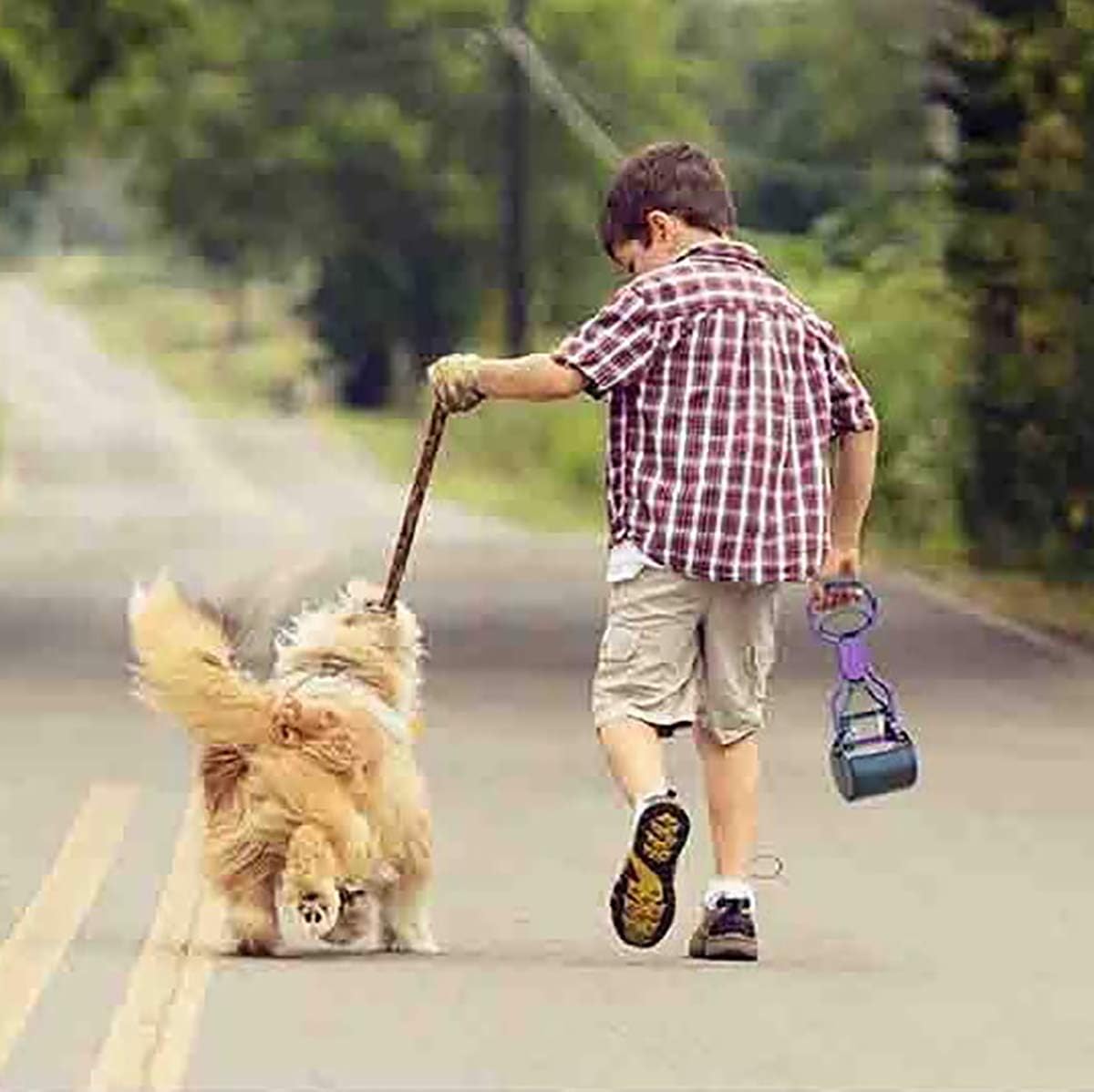 Pet Pooper Scooper for Dogs Cats – Essentials for Dogs - Purple - image 4