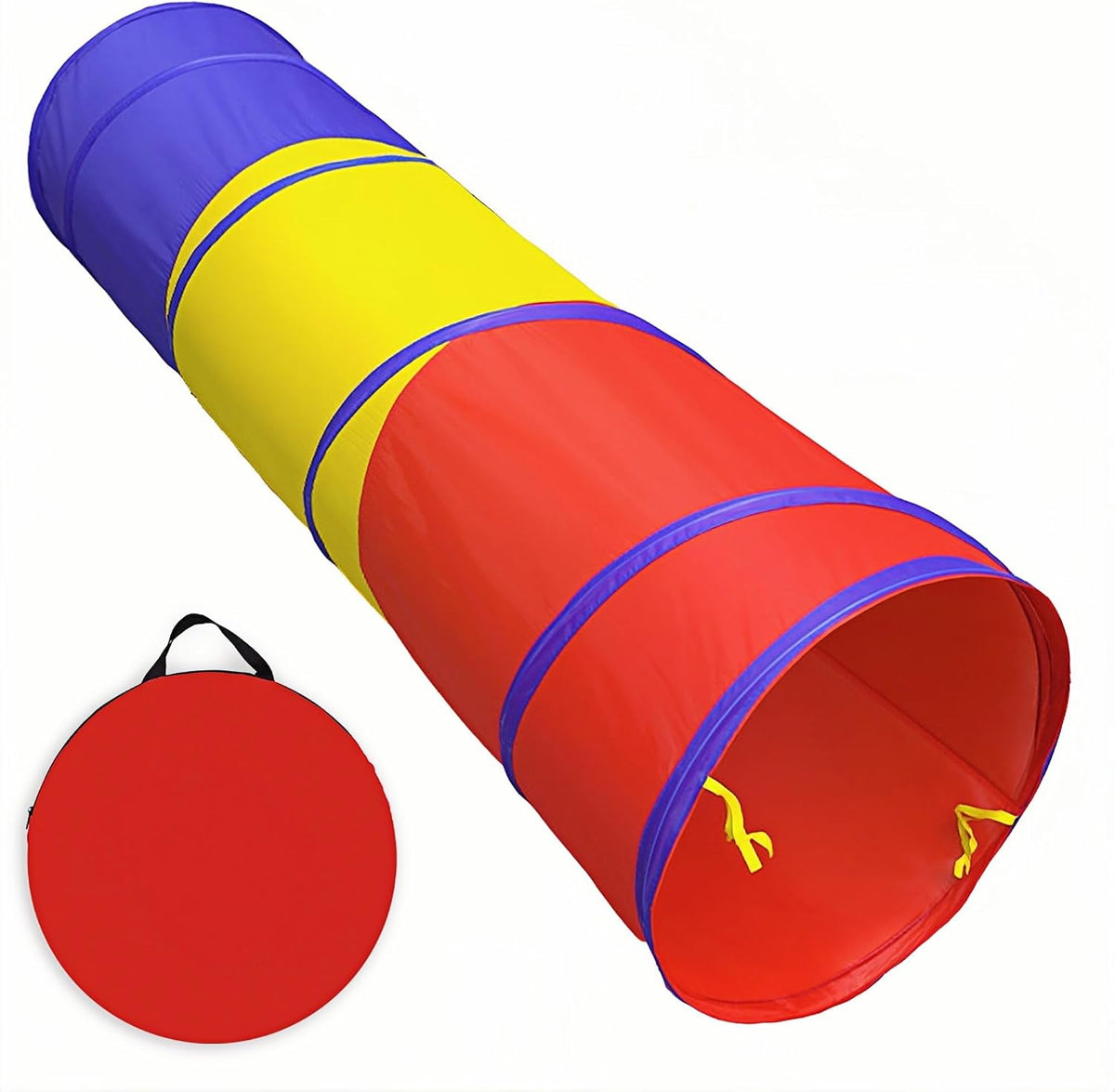 Kids Play Tunnel for Toddlers - Red Yellow Blue