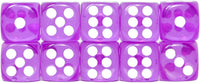 SmartDealsPro 10-Pack D6 Six Sided 16mm Transparent Dice Die for DND - Purple Translucent - image 4