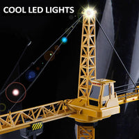 KNACKTOYZ 6 channel remote control tower crane toy with LED lights, adjustable to 50.4 inches - view 4