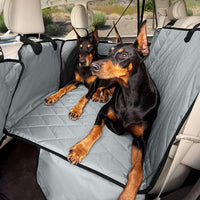 4Knines Back Seat Extender for Dogs Hard Bottom w/EZ Door Guard Grey - Grey / Regular