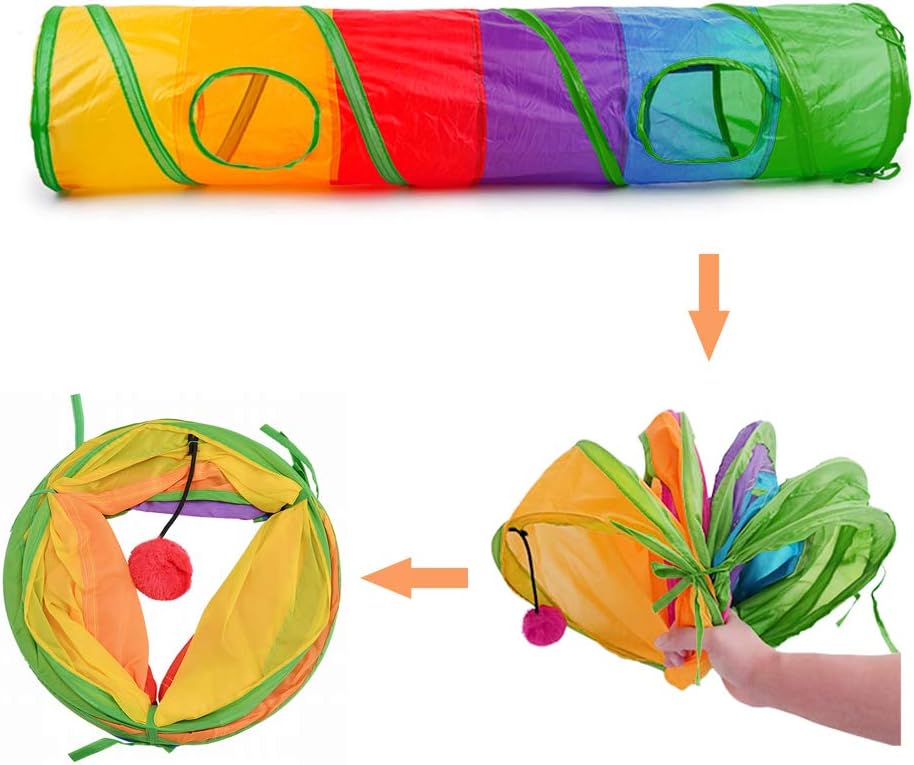 Andiker Cat Tunnel for Indoor Cats - colorful - image 2