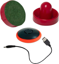 TYRDAN rechargeable floating air hockey puck with 2 strikers and USB charging cable - view 2