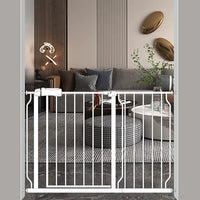 Extra Wide Baby Gate 14.17in Wide Extensions Walk Through Baby Gate Pressure Mount Auto Close Child Safety Gates (White, Extension-14.17"/36cm)
