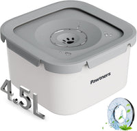 All Stainless Steel Dog Water Bowl No Spill - White / 4.5L