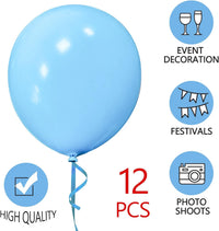 ASIYUHY Red Balloons 18 Inch 12 Pack Large Latex Party Balloons – Fun for Kids & Family - Light Blue Balloons - image 3