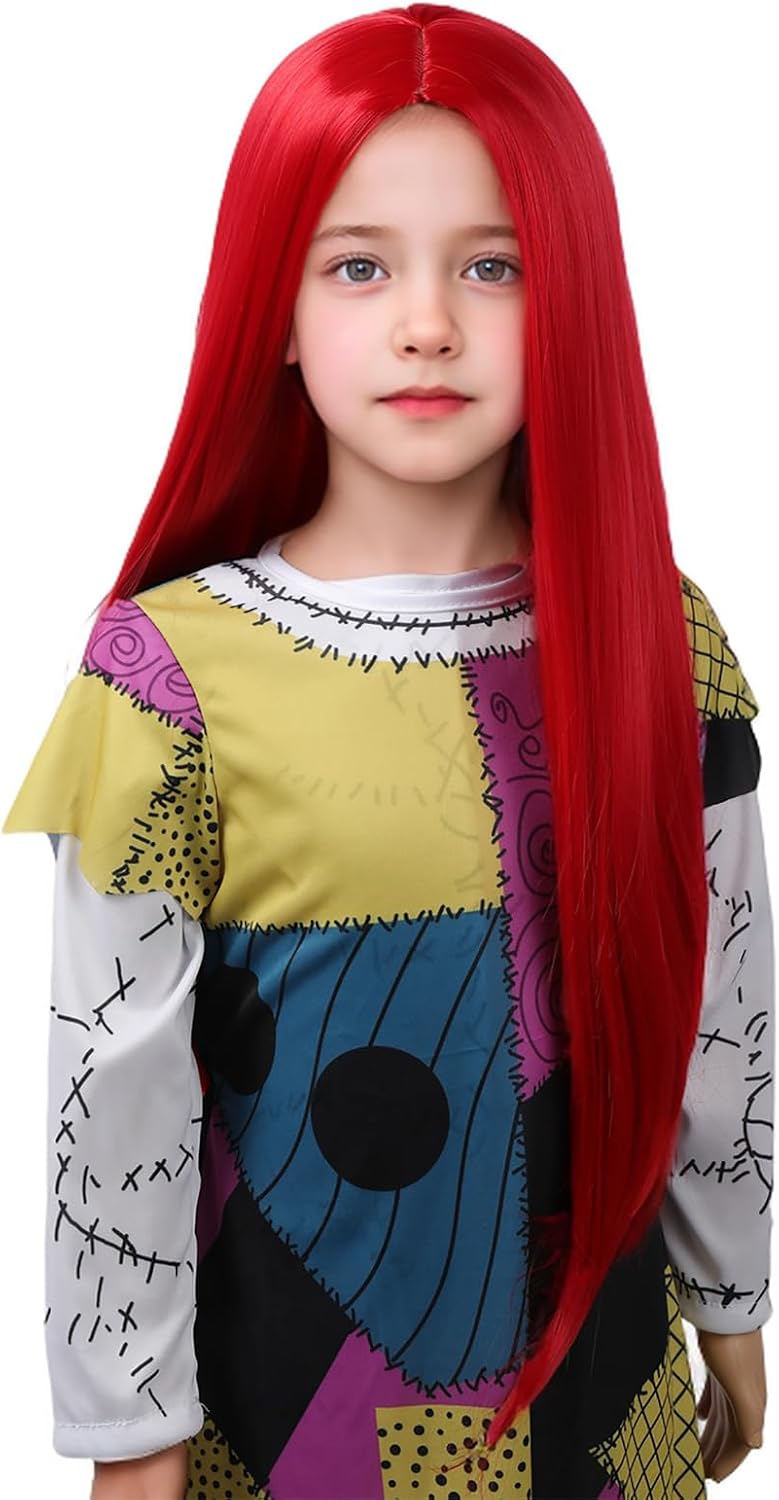 MUPUL kids long black braided wig with bangs for Halloween costumes - view 27