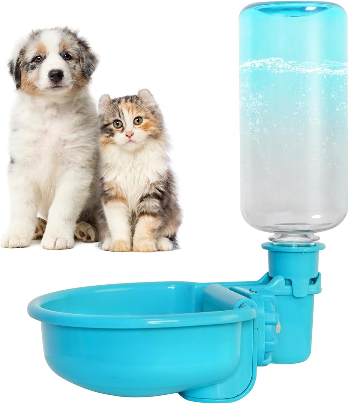 VANNON Gravity Pet Water Bowl, Grey - 16oz / F-Gradient Blue